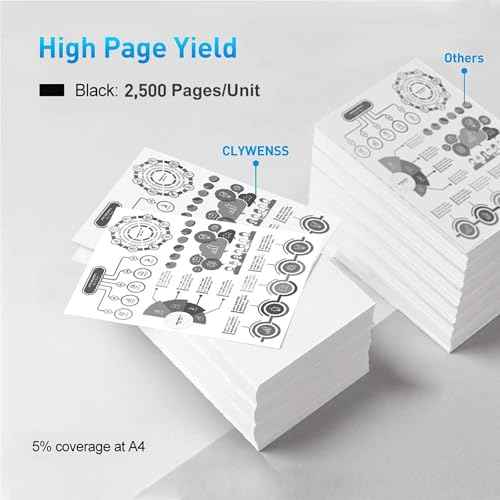 Compatible 071H Toner Cartridge with Chip to Display Ink Level Replacement for Canon 071 071H for ImageClass LBP122dw MF273dw MF275dw LBP122 LBP120 MF270 MF272dw Printer (2-Black)