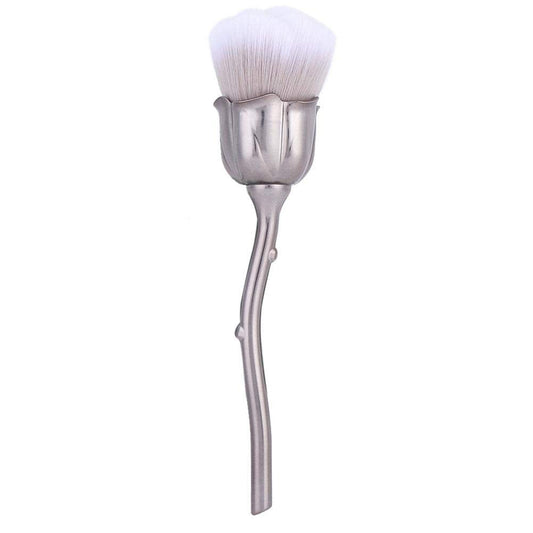 Nail Dust Cleaning Brush, Soft Rose-shaped Design Nail Art Powder Dust Brush for Clean Nail Arts and Makeup Manicure Nails Tool