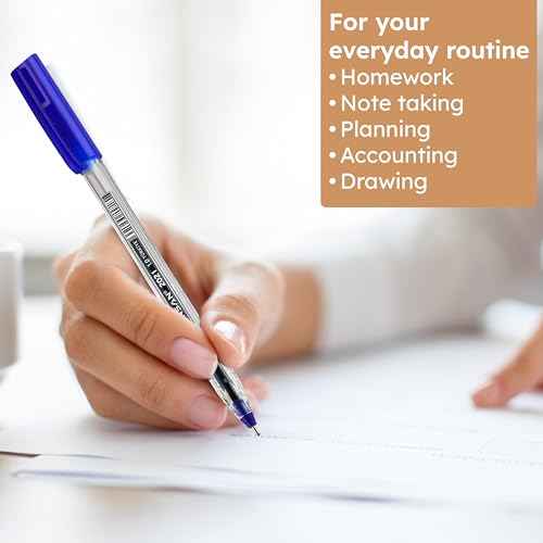PENSAN Ballpoint Pens Bulk Pack, 150-Count ? (100 Black & 50 Blue) Ink Pens, 1.0mm Medium Point, Ergonomic Triangle Grip, Smooth Writing