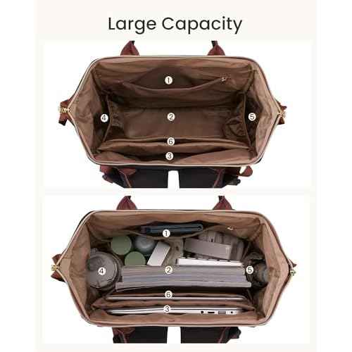 LOVEVOOK Laptop Backpack for Women with Giant Tumbler Holder Pocket, 15.6 inch Travel Work Backpack Purse for Nurse Teacher, Waterproof School Bag College Bookbag Cute Casual Daypack for Girls
