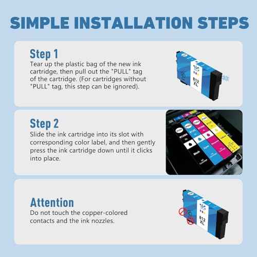 Weemay 812XL Ink Cartridges High Capacity Remanufactured Replacement for Epson 812XL Ink Cartridges Combo Pack Works with Workforce Pro WF-7820 WF-7310 EC-C7000 (4 Pack)