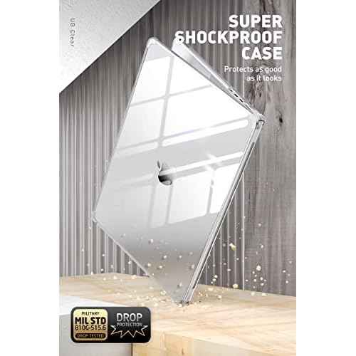 SUPCASE for MacBook Pro 14 Inch Case 2021-2025 Release (Unicorn Beetle Clear), M5/M4/M3/M2/M1 Pro/Max Chip [Anti-Scratch] Slim Transparent Cover for MacBook Pro 14'' with Touch ID, Clear