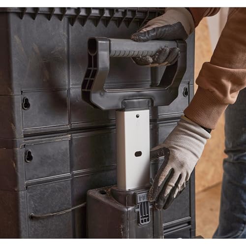 STANLEY Rolling Workshop Toolbox, Detachable Toolbox with Drawers, Flip Bin, Back Pocket, 7 Heavy Duty Wheels, 1-79-206