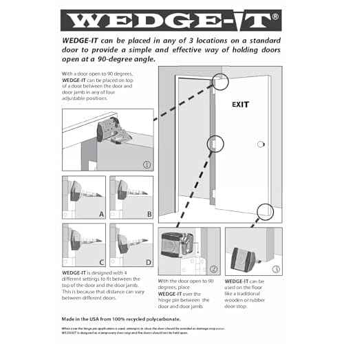 Wedge-It - The Ultimate Door Stop - Green (4-Pack)