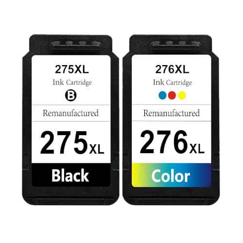 SanSeCai 275XL 276XL Ink Cartridge Remanufactured for Canon PG 275 CL 276 Ink Cartridges Pixma TS3520, TS3522 and TR4720 Printer 1 Black 1 Tri-Color