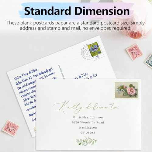 Utron 110 Sheets 4x6 Cardstock, 270 GSM Blank Postcard Paper, Matte White Printable Postcards for Making blank Index cards, Wedding Invitation cards, Thankyou Cards
