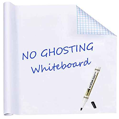 HAMIGAR Whiteboard Sticker for Wall 36" x 79" Dry Erase Board Large Wallpaper Peel and Stick, White Board Stick on Wall, Contact Paper Adhesive Poster Board Whiteboard with 1 Marker