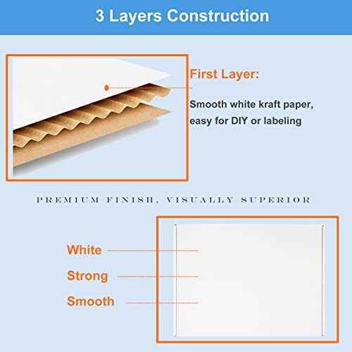 Shipping Boxes 9x6x2" 60 Pack - White Corrugated Cardboard Mailing Box for Small Business - Literature Mailer Packaging Supplies