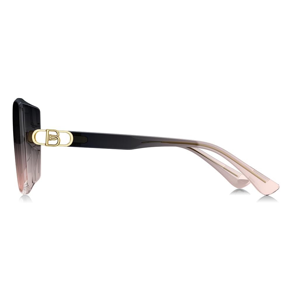 BOLON Women Square Oversized Wrap-around Trendy Sunglasses BL5083 Westminster 59mm, Exclusive Eyewear Brand of EssilorLuxottica