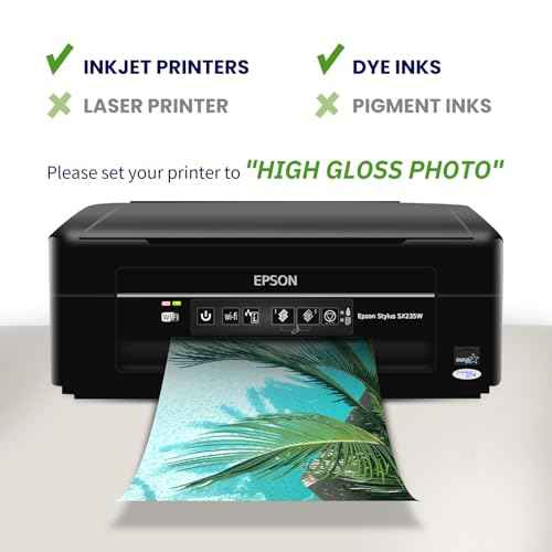 4x6 Photo Paper, Goefun 200GSM/54LB Glossy Inkjet Printer Paper for Dye Ink, 100 Sheets