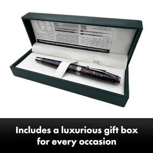Monteverde USA Invincia Vega Rollerball Pen - Starlight Purple, Multicolor Plated Finish, Eye-Catching Writing Instrument