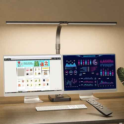 Desk lampÂ£Â¬Led Desk Lamp for Office Home - Eye Caring Architect lamp, 24WDual Screen Computer Monitor Adjustable Smart Desk lamp, Suitable for Home/Office/Bedroom