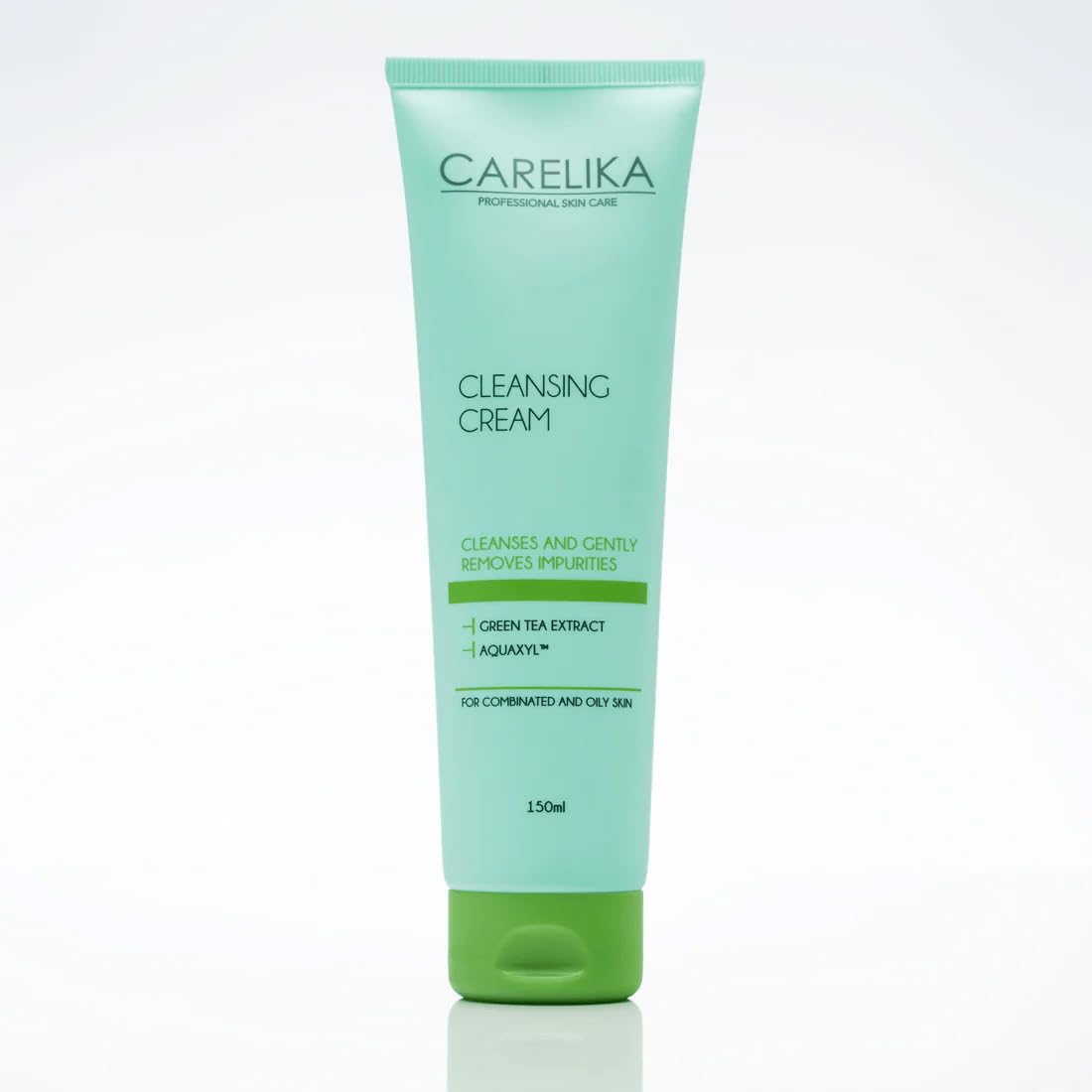 CARELIKA Green Tea Cleansing Cream – Moisturizing Deep Cleansing Face Wash for All Skin Types, Hydrating & Refreshing Formula, 150ml