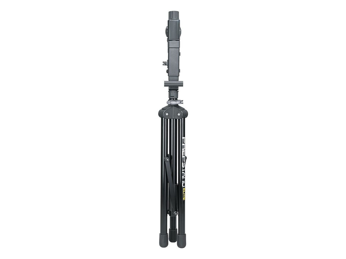 Topeak PrepStand Elite Bike Repair Stand – Professional Folding Workstand with Small Parts Bin | 360° Rotating Clamp, Stable Tripod Base, 55 lb Capacity