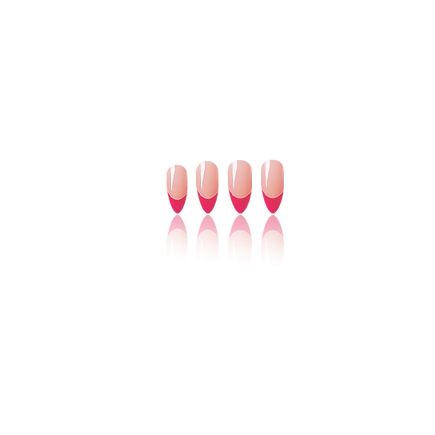 SWEKKE Press On Nails French Tip Fake Nails Starfish False Nails with Designs Pink Full Cover Cute Acrylic Glossy Glue on Summer Handmade Artificial Nails for Women Girls 24Pcs