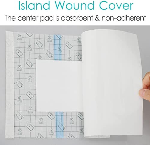 Ostomy Shower Cover Waterproof Ostomy Bag Covers Shower Guard Stoma Shower Shields Colostomy Bathing Bags Shower Protector Adhesive Bandage with Non-Stick Pad for Showering 10"x10" 25 Pcs