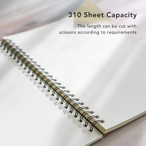 Spiral Binding Coils, 18 Pcs Plastic Spiral Binding Coils Binding kit, 38mm Diameter, 48 Loop, 4:1 Pitch, 310 Sheet Capacity, Spiral Binding Spine for A4 Paper for Students