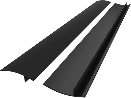 FLSEPAMB Stove Gap Covers Kitchen Counter Gap Covers (30 Inch, 2 PCS) Heat Resistant Oven Gap Filler Seals Gaps Between Stovetop and Counter, Easy to Clean, Black