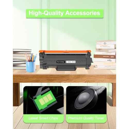 TN760 Compatible Toner Cartridges Replacement for Brother TN-760 TN730 TN-730 High Yield to Use with MFC-L2710DW MFC-L2750DW HL-L2350DW HL-L2370DW HL-L2395DW HL-L2390DW DCP-L2550DW (2 Pack)