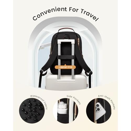 LOVEVOOK Laptop Backpack for Women, 17.3 Inch Work Business Backpack Purse for Teacher, Waterproof Nurse Bag College Bookbag for School, Casual Personal Item Travel Bag College Daypack