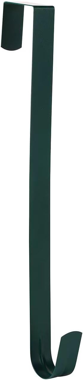Wreath Hanger for Front Door, Slim Over The Door Hook, Easy to Use and Reusable Holiday Wreath Holder for Christmas, Thanksgiving, Halloween and Daily DÃ©cor (12" Green, 1)