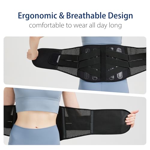 Double-Cross Comfort Back Support - Premium Back Brace for Lower Back Pain, Muscle Spasm, Strains, Arthritis, Sciatica, Injury Recovery, Rehabilitation (Small)