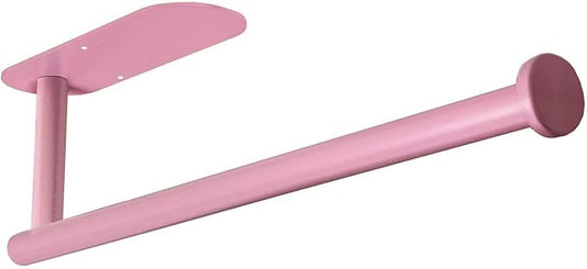YeeBeny Pink Paper Towel Holder - Self Adhesive or Drilling, Under Cabinet or Wall Mounted
