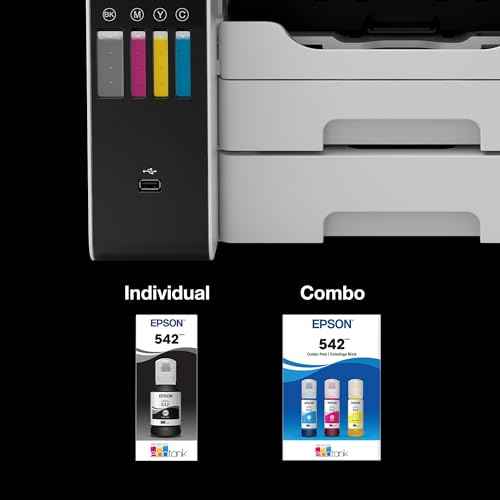 Epson 542 EcoTank Ink Ultra-high Capacity Bottle Yellow (T542420-S) Works with EcoTank Pro ET-5150, ET-5170, ET-5180, ET-5800, ET-5850, ET-5880, ET-16600, ET-16650
