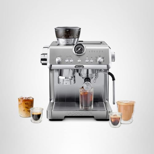 De'Longhi La Specialista Opera Espresso Machine – Cold Brew & Espresso Maker with Smart Tamping, Burr Grinder, Milk Steam Wand/Frother & 19-Bar Pressure – For Lattes & Cappuccinos