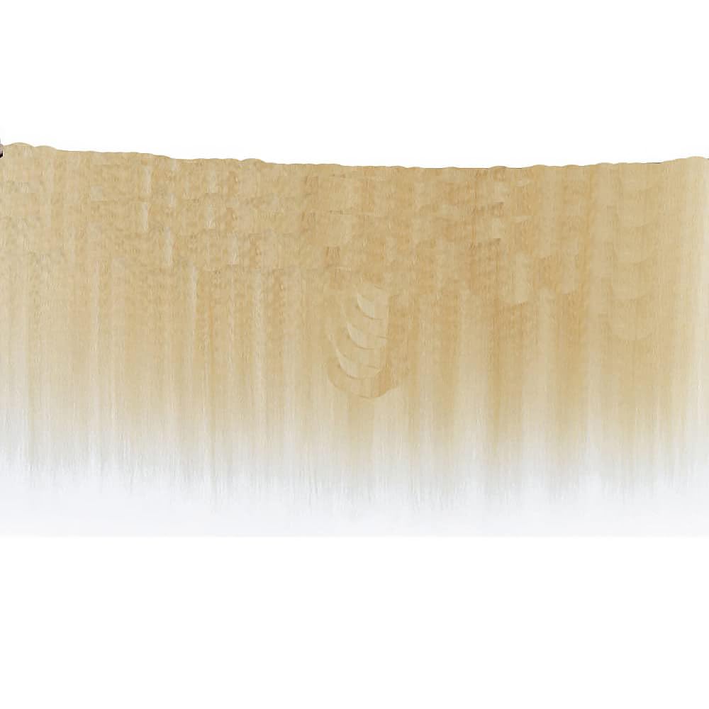 Honey Blonde Human Hair Bundles 14 16 18 Inch Yaki Straight Wave Bundles Human Hair Unprocessed Native Virgin Hair 100/PC 3 Extensions #27 Blonde Color Wet and Wavy Human Hair Extensions for Women
