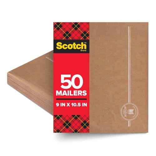 Scotch Curbside Recyclable Padded Mailers 10.5 x 9 in 50-Pack Similar impact protection to traditional bubble mailers (CR-2-50)