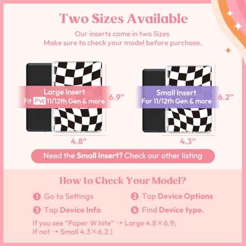 Kaciola 12PCS Inserts Cardstock Paper for E-Reader, and 50PCS Scrapbook Stickers for Clear Case, 6.9"x4.8" Funny Theme E-Reader Back Cover Insert Decorating Accessories for Paper White 11th-12th