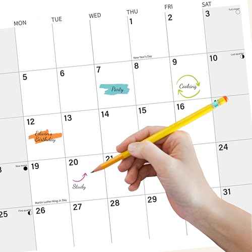 2026 Wall Calendar Planner Calendar - Sunset On The Beach Hangable Monthly Wall Calendar with Large Blocks for Organizing & Planning, Academic Schedule, Home, Office & family, Thick & Sturdy Paper