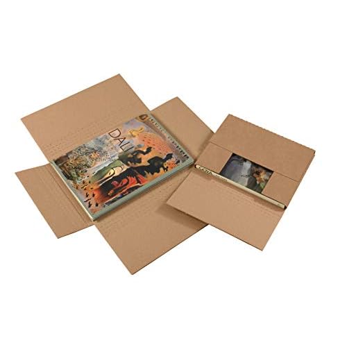 Boxes Fast BFM1181K Corrugated Cardboard Easy-Fold Mailers, 11 1/8 x 8 5/8 x 1 Inches, Fold Over Mailers, Adjustable Die-Cut Shipping Boxes, Multi-Depth, Large Kraft Mailing Boxes (Pack of 50)