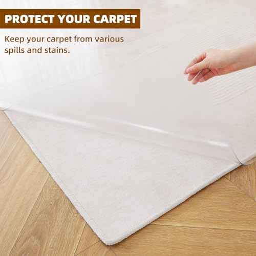 Royhom Clear Chair mat for Hardwood Floor 48 x 60 Inches, Clear Floor Mat for Rolling Chairs, Desk Hard Surface Pad, Waterproof Rectangle Protector Pad
