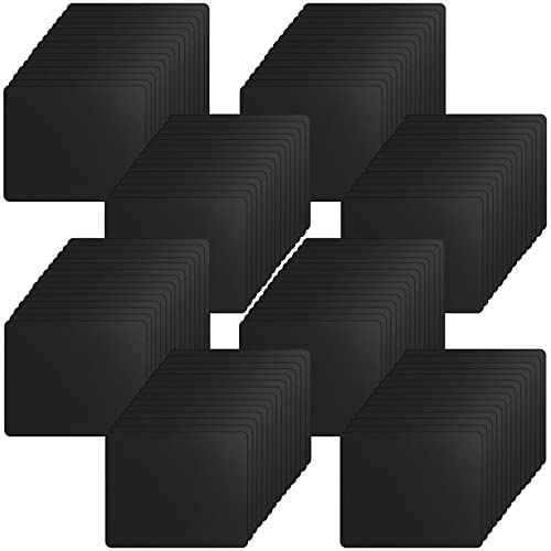 Crtiin 100 Pack Mouse Pad Bulk 7.09 x 8.66 x 0.08 Inches Black Computer Mousepad with Non Slip Rubber Base Gaming Mousepad for Desk Gaming Home Office Computer Laptop Smooth Mouse Control