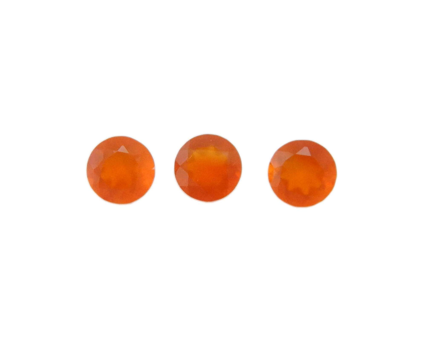 Myhealingworld Natural Carnelian 5mm round faceted brilliant cut AAA quality loose calibrated gemstones for jewelry making (BOX 1 - (Carnelian Round 5MM = 3 Stone)