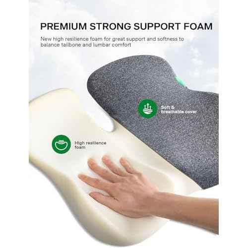 Medisana Seat Cushion, SC 200G Seat Cushions for Office Chairs, Car Seat, Wheelchair - Sciatica & Tailbone & Coccyx Pain Relief Pillow for Driver Sedentary People£¨Size:22.8 * 16.5 * 4.3 in-Grey£©