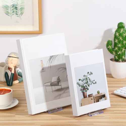 36 Pack Acrylic Book Stand for Display Adjustable Clear Display Holder Easel Collector Stand for Home Office Back to School Comic Album CD Magazine Postcard Artworks (4.2 x 4.3 x 2.35 Inch)
