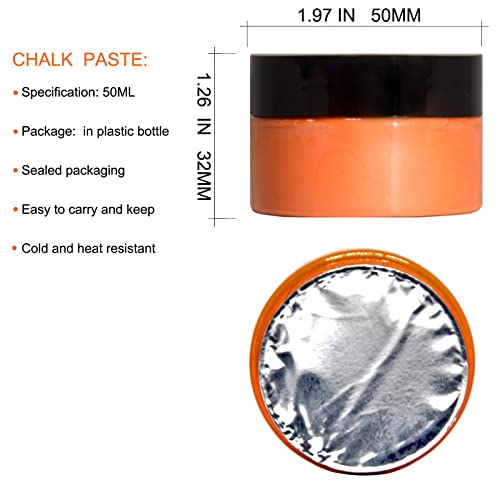 15 Chalk Paste and 4 Chalk Paste Mini Squeegees, Ink Paste Sets for Stencils, Screen Printing Paint for Drawing on Chalkboards, T-Shirts, DIY Home Decor