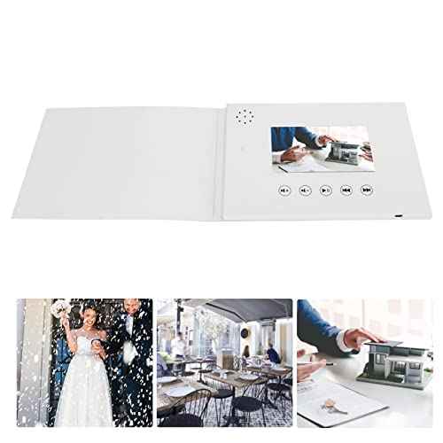 Video Greeting Card, Video Brochure Electronic Greeting Card with LCD Screen, Video Book that Plays Your Wedding Video, Wedding Video Book, Wedding Video Album (4.3inch)