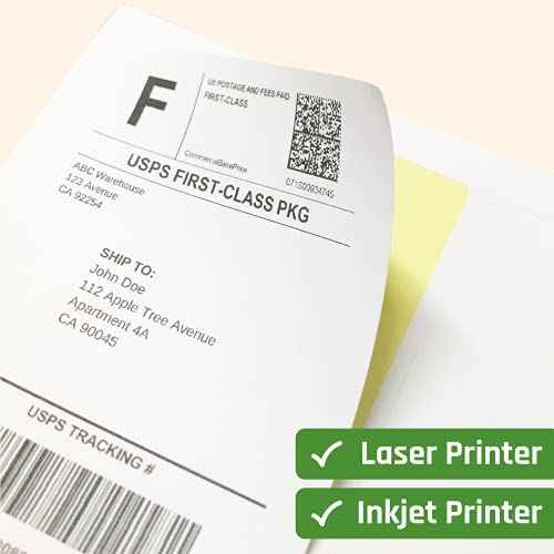 (2" x 4") 200 Sheets, Printable White Sticker Labels, Laser/Inkjet Printing - Matte, 10 per Page