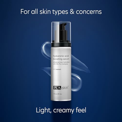 PCA SKIN Hyaluronic Acid Boosting Face Serum, Hyaluronic Acid Serum for Face Made with Niacinamide and Ceramides, Helps Reduce Fine Lines and Wrinkles and Delivers 24-Hour Moisturization, 1 oz Pump