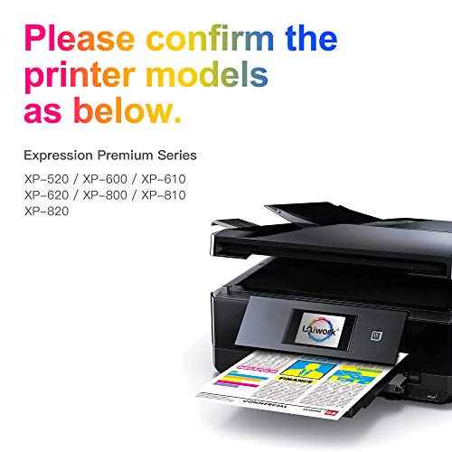 Uniwork Remanufactured Ink Cartridge Replacement for Epson 273 XL 273XL T273XL use for XP820 XP810 XP800 XP620 XP610 XP600 XP520 Printer (2 Black, 1 Photo Black, 1 Cyan, 1 Magenta, 1 Yellow), 6 Pack
