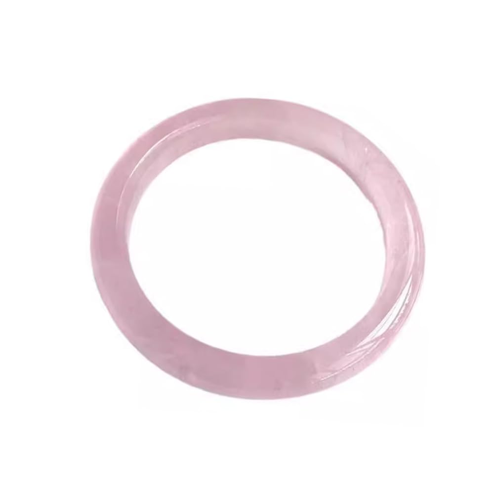 URED Ice Jade Bangle for Women Good Luck Bangle Pink Round Feng Shui Fashion Elegant Stone Jade Bracelet Yoga meditation mother gift Birthday good luck