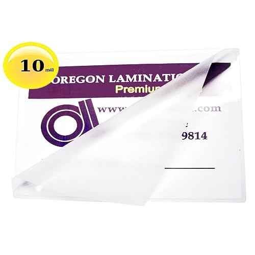 Heat Activated Laminating Pouches Credit Card Size 10 Mil 2-1/8¡± x 3-3/8¡± (54mm x 86mm x 250 microns Thick) for up to 1-7/8¡± x 3-1/8¡± Size Sheets [pk of 500] Clear Gloss