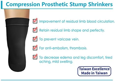 Prosthetic Stump Shrinkers–Below Knee, 40cm, Compression, Amputee Socks, 20-30, Daily use, Taiwan Excellence XL