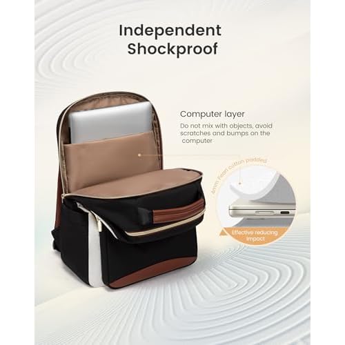 LOVEVOOK Laptop Backpack for Women, 17.3 Inch Work Business Backpack Purse for Teacher, Waterproof Nurse Bag College Bookbag for School, Casual Personal Item Travel Bag College Daypack
