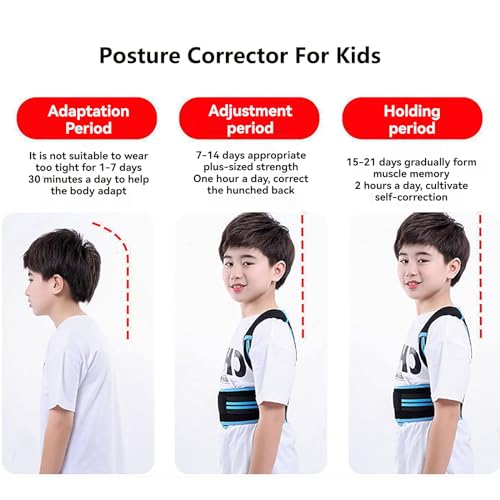 Posture Corrector For Kids - Back Brace Posture Corrector, Spine Corrector - Adjustable Upper Back Posture Brace, Prvent Children Humpback (Pink, S)
