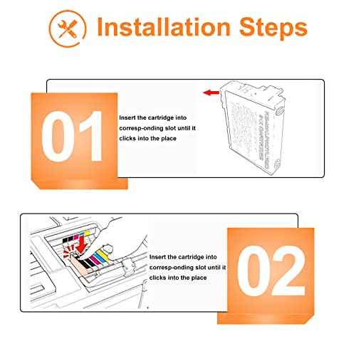 Run Star 7 Pack T048 Remanufactured Ink Cartridge Replacement for Epson 48 T048 use for Epson Stylus Photo R200 R220 R300 R300M R320 R340 RX500 RX600 RX620 Printer (2BK/C/M/Y/LC/LM)